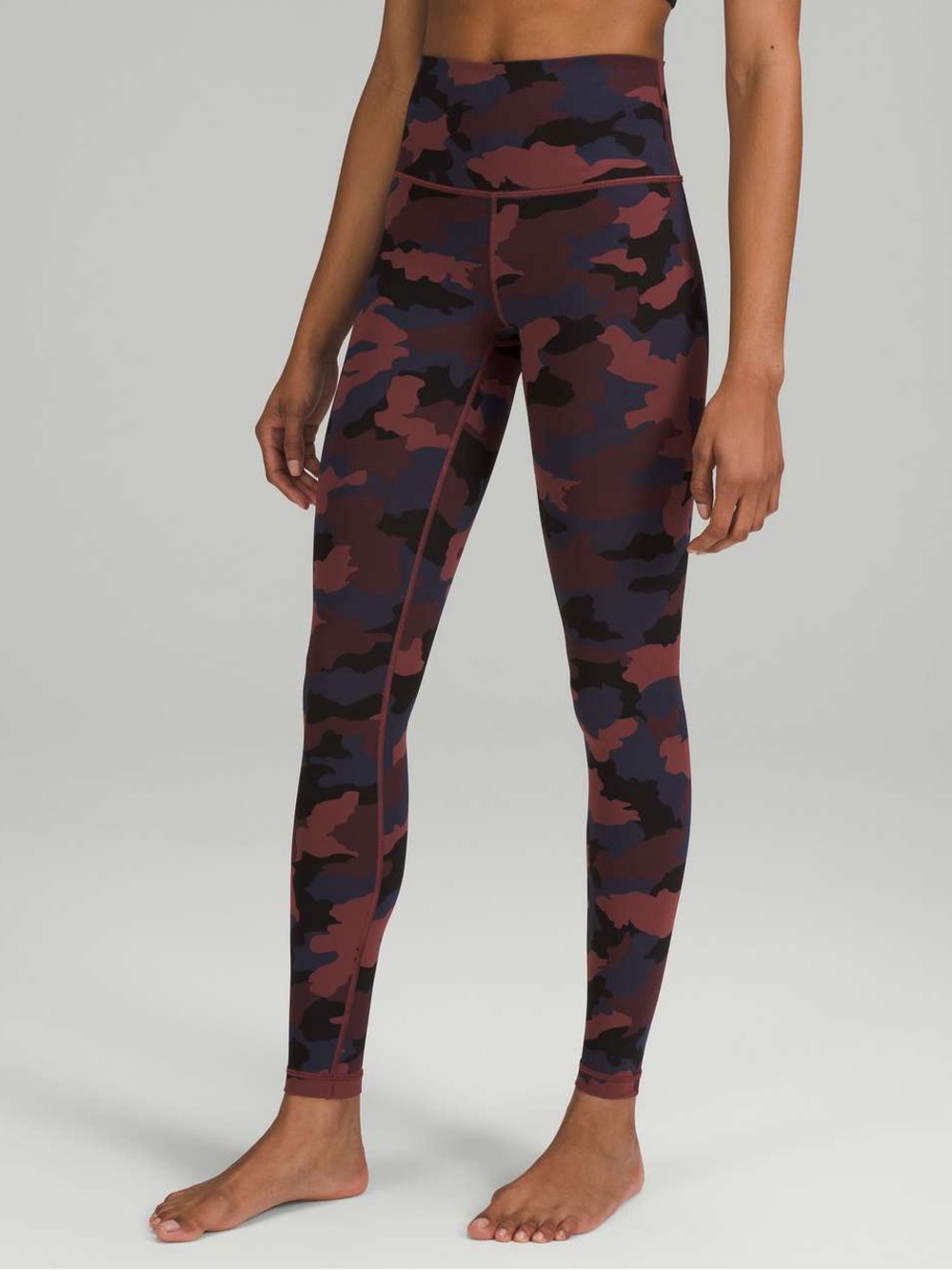 Lululemon Wunder Under High-Rise Tight 28" Heritage 365 Camo Smoky Red Night Sea